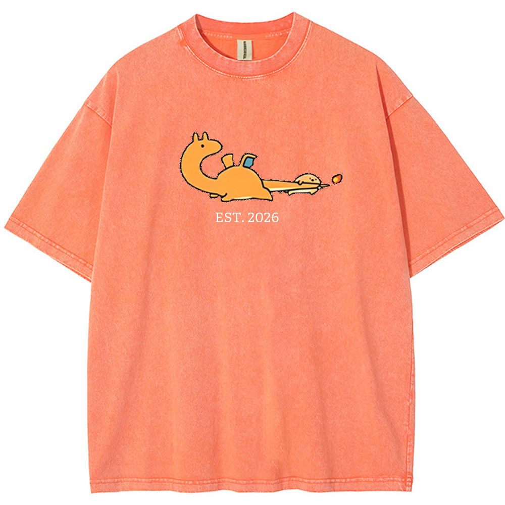 Cute Parent & Kid Dragonite Vintage Washed T-Shirt
