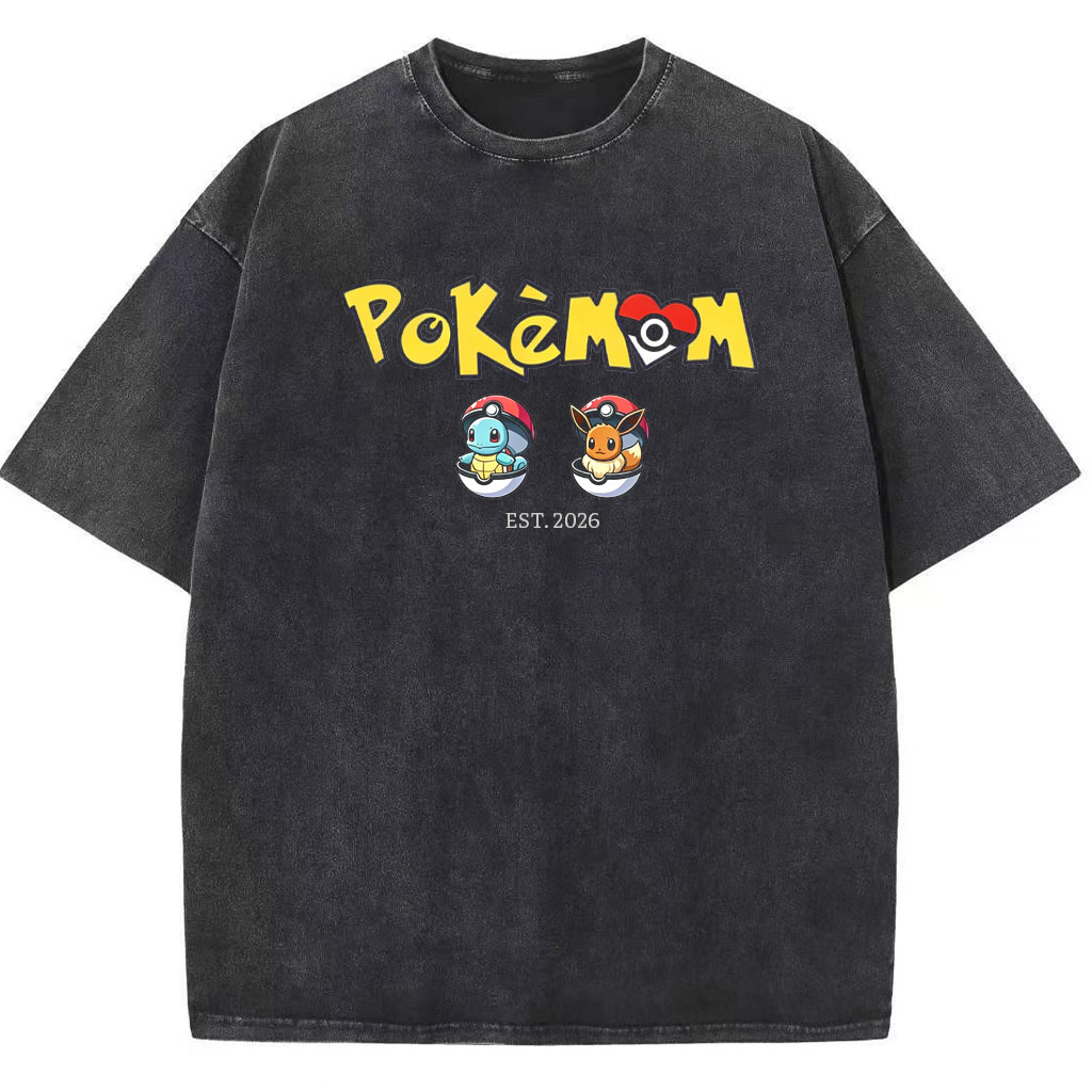 Custom PokéMom Tee – Custom Pokeball Kids & Custom Est Year
