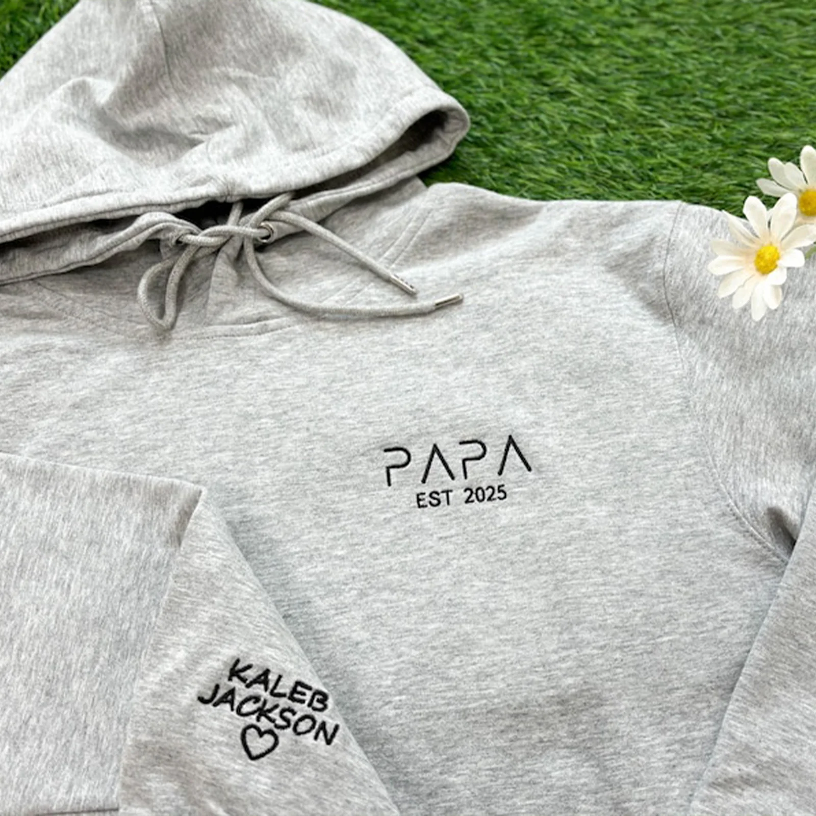 Personalized Papa Embroidered Sweatshirt | New Dad Gift & Father's Day Present