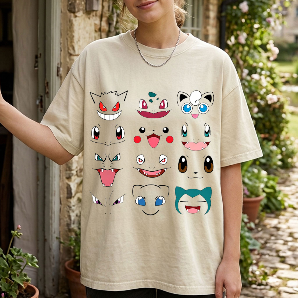 Poké Faces Anime Vintage Tee | Pokemon