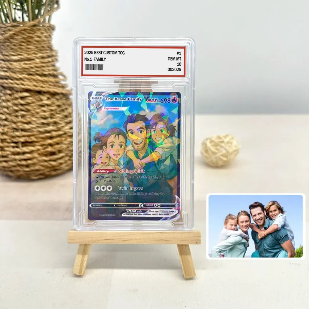 🤩Personalized Famliy Anime Art Trading Card