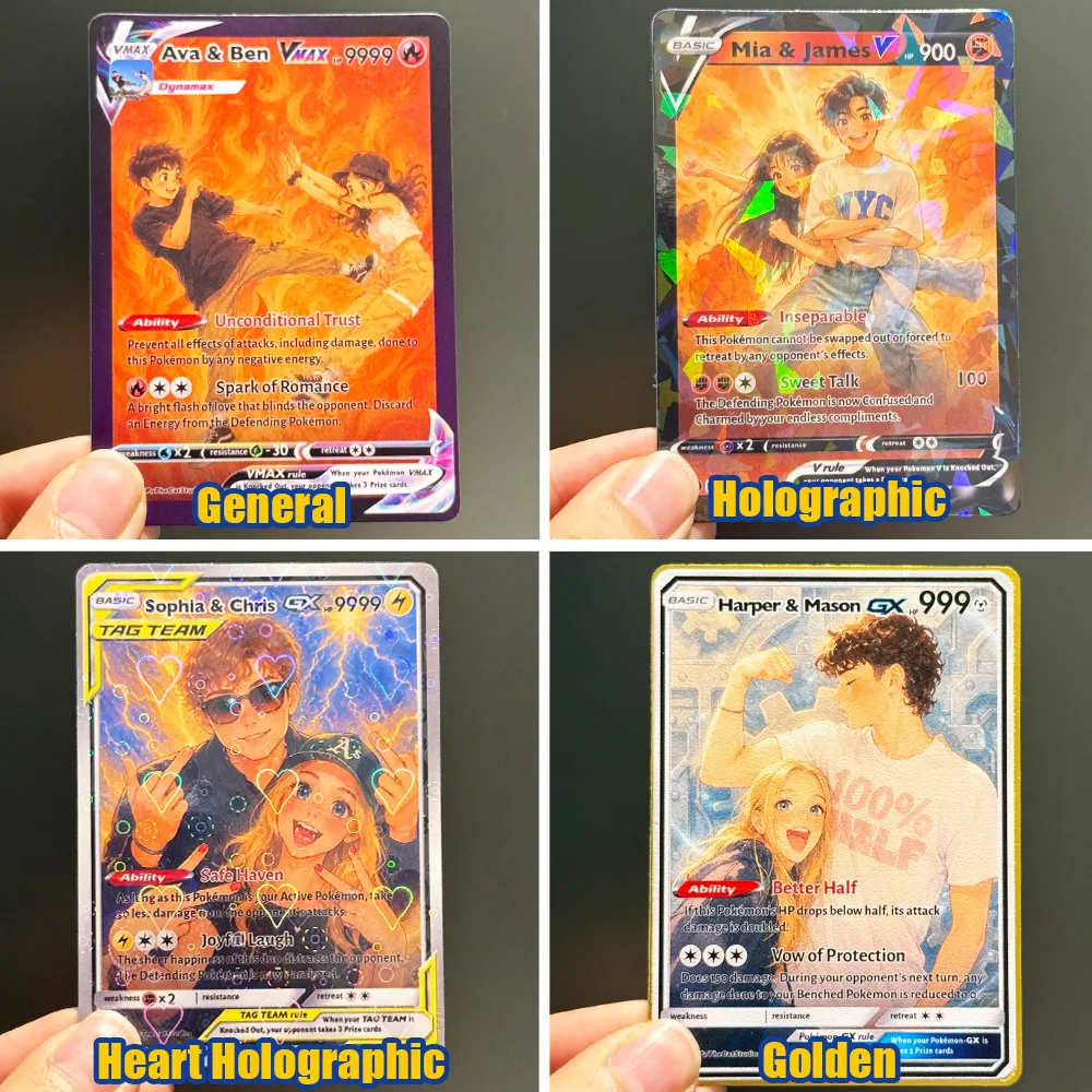 ♥️Personalized Couple Anime Art Trading Card Acrylic Pendant