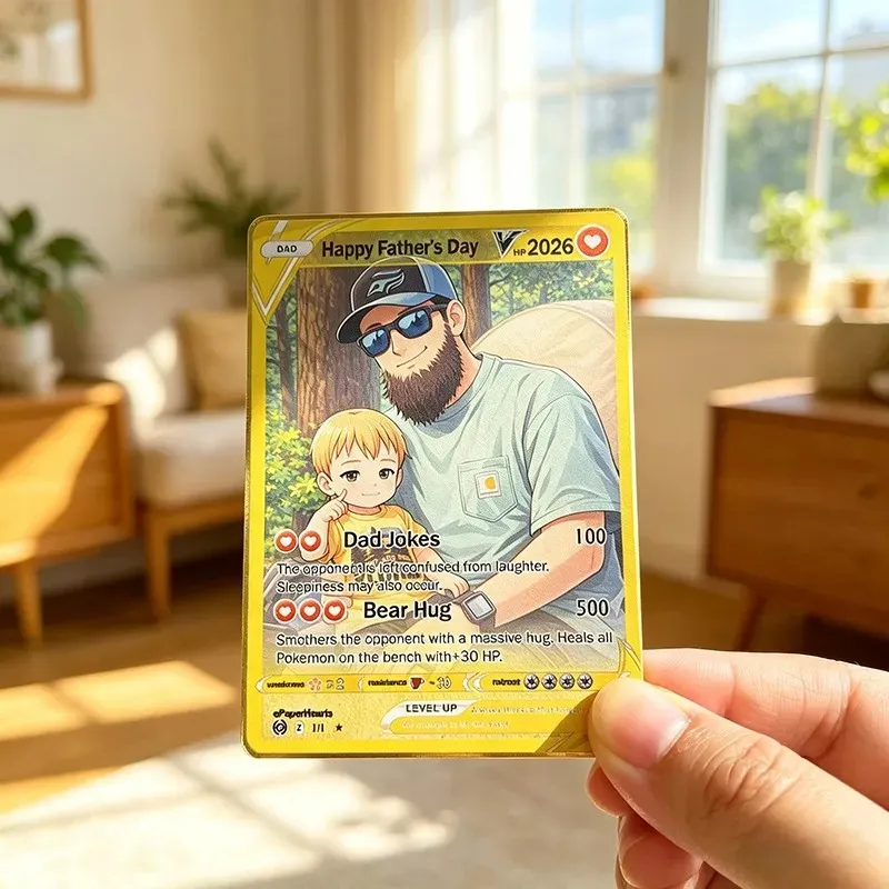 ❤️ Custom V Pokecard Photo Anime Card For Pokedad