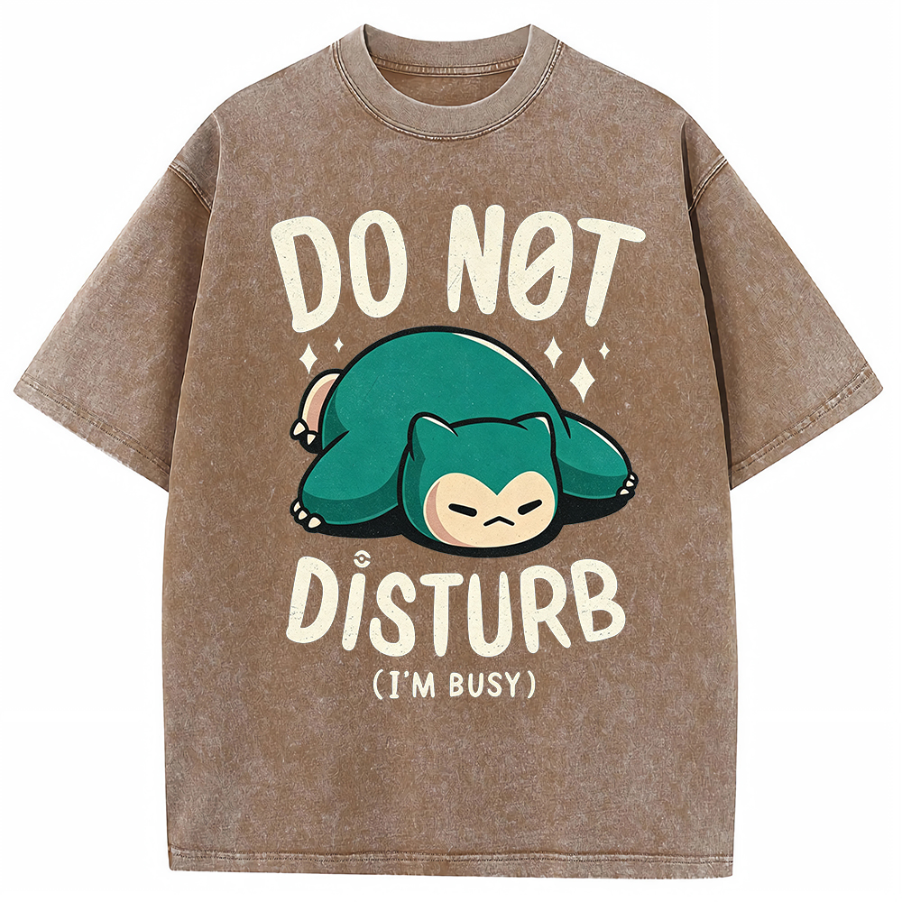 Do Not Disturb Snorlax Vintage Washed Pokemon Tee