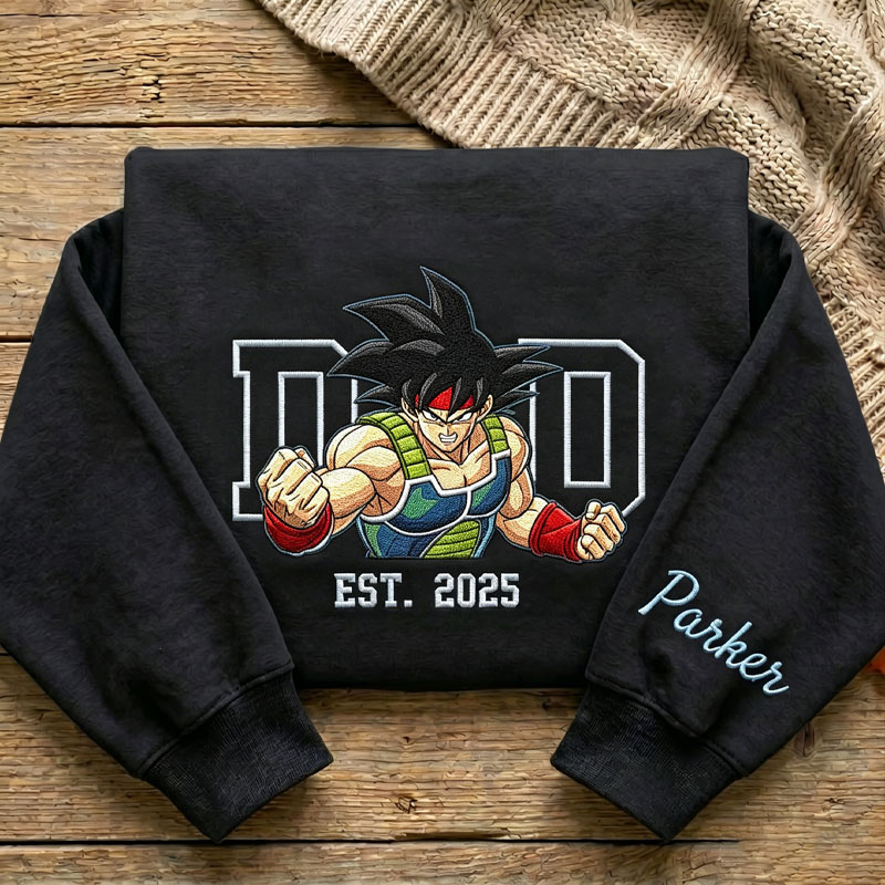 Personalized Embroidered Anime Dad Shirt