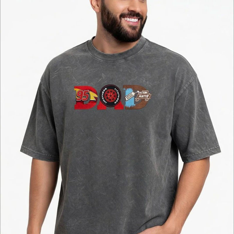 Embroidered DAD Lightning McQueen Shirt