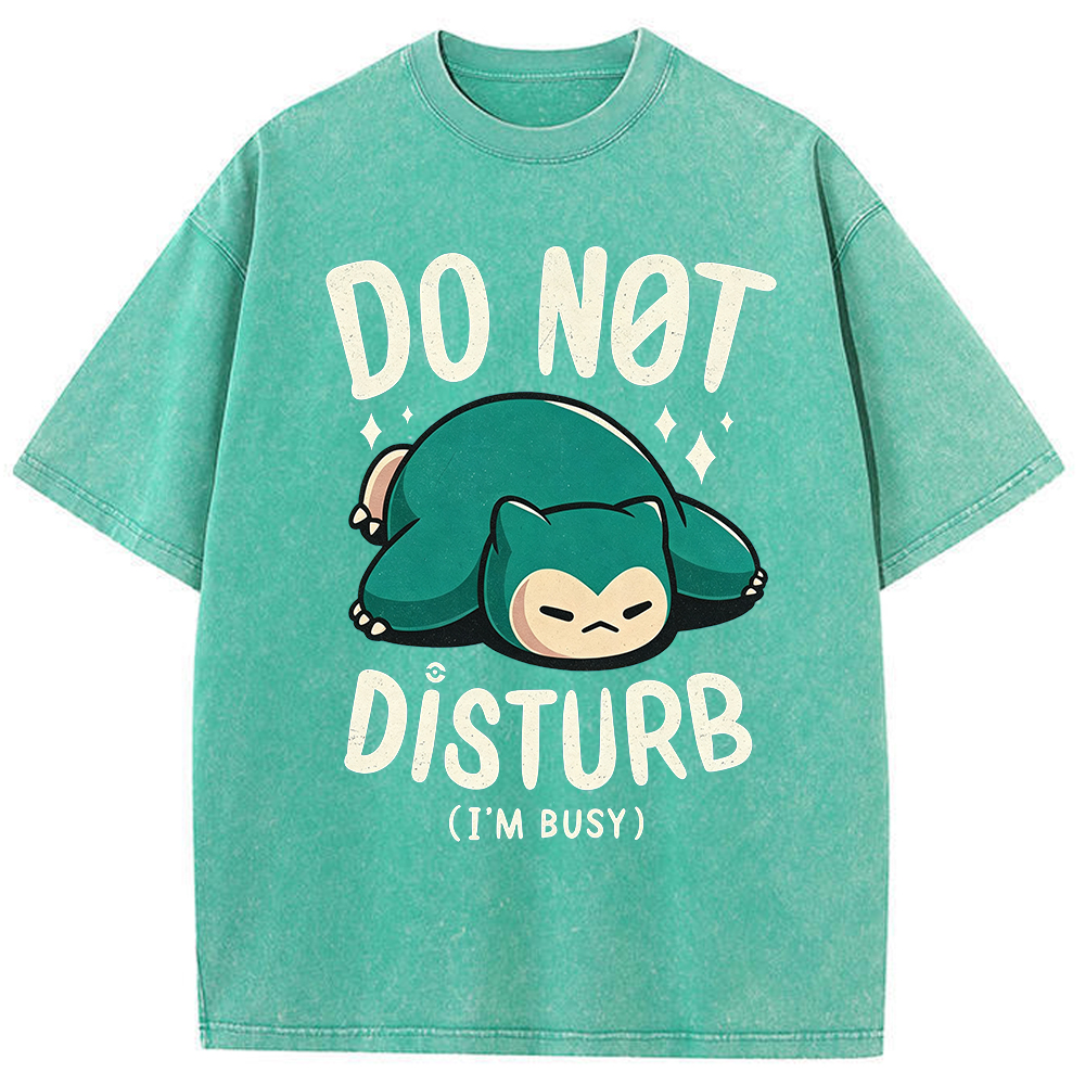 Do Not Disturb Snorlax Vintage Washed Pokemon Tee