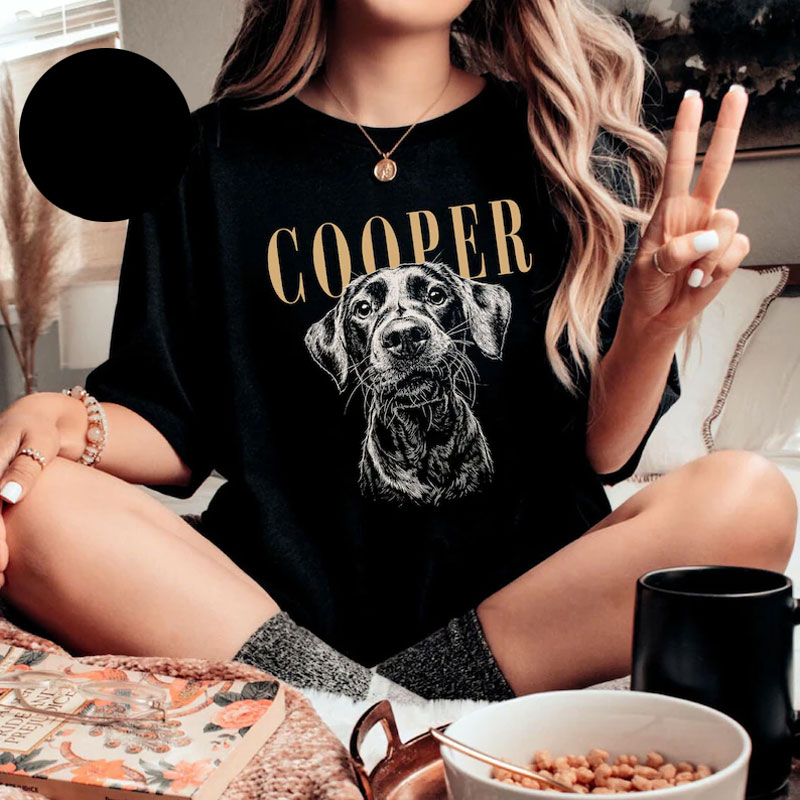 Custom Pet Photo And Name Shirt