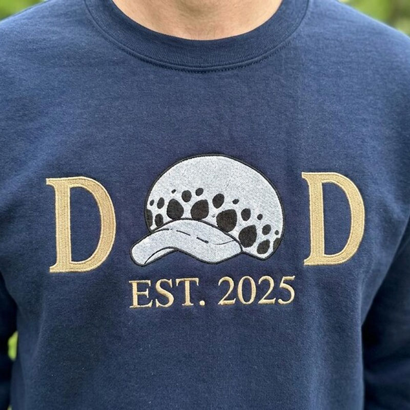Custom Anime Dad Embroidered Sweatshirt