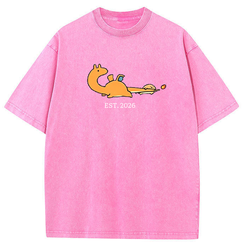 Cute Parent & Kid Dragonite Vintage Washed T-Shirt