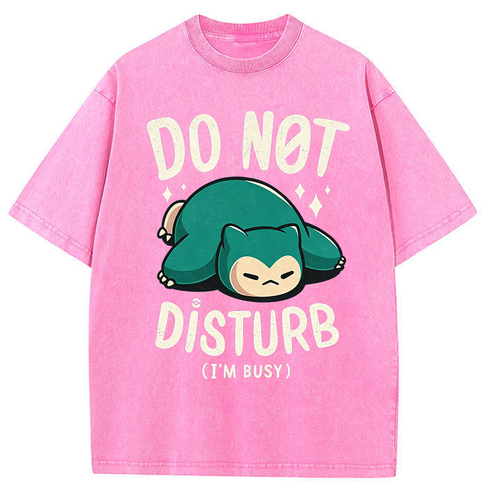 Do Not Disturb Snorlax Vintage Washed Pokemon Tee