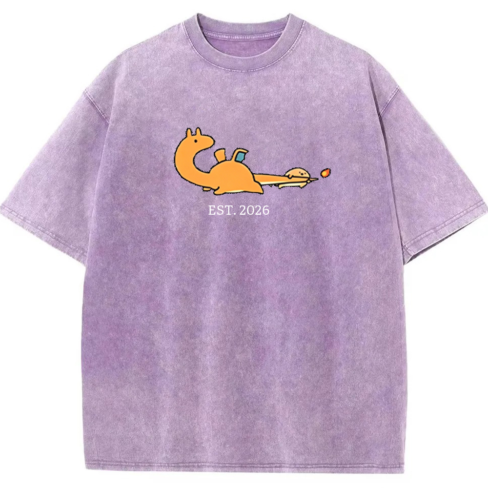 Cute Parent & Kid Dragonite Vintage Washed T-Shirt