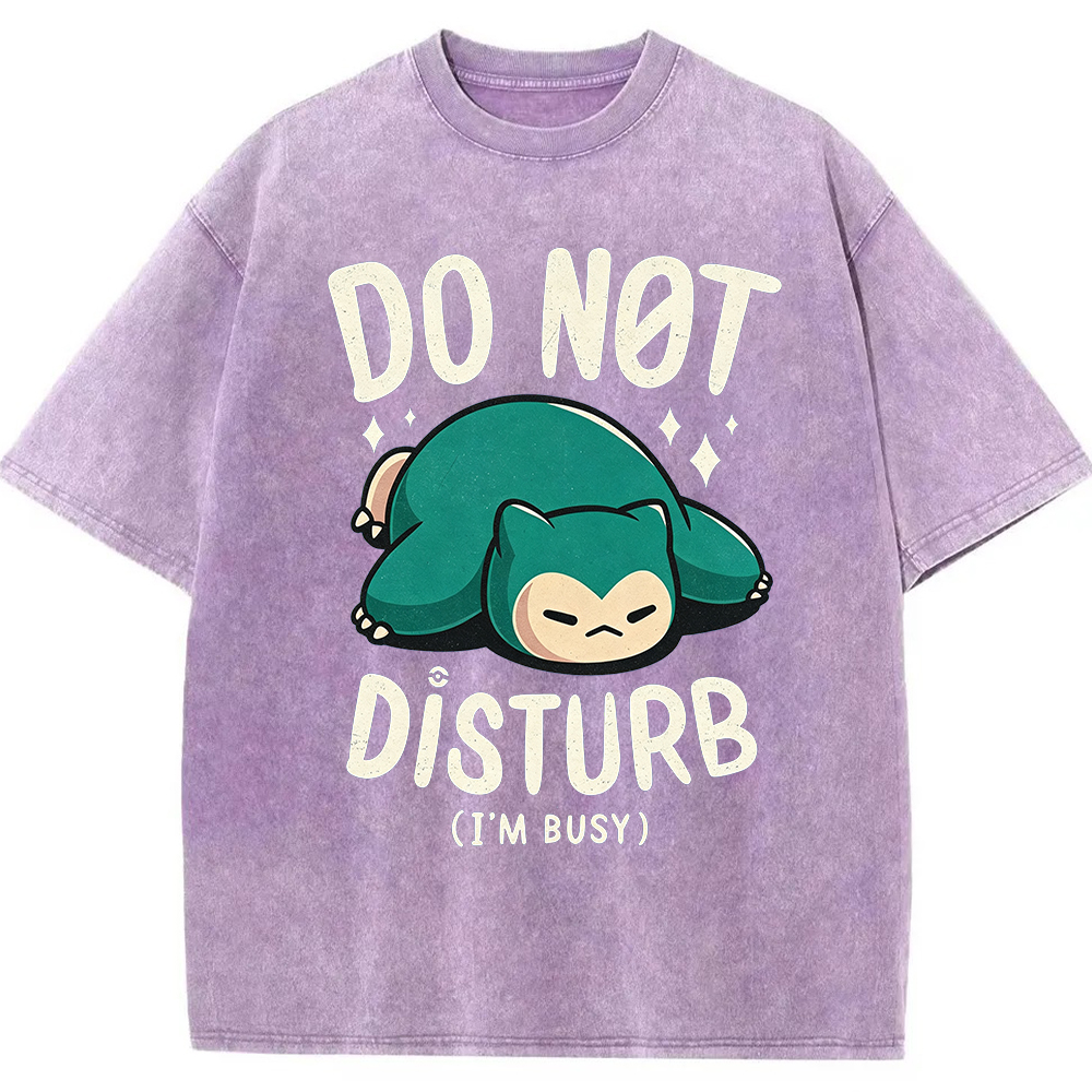 Do Not Disturb Snorlax Vintage Washed Pokemon Tee