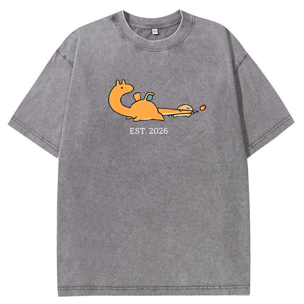 Cute Parent & Kid Dragonite Vintage Washed T-Shirt