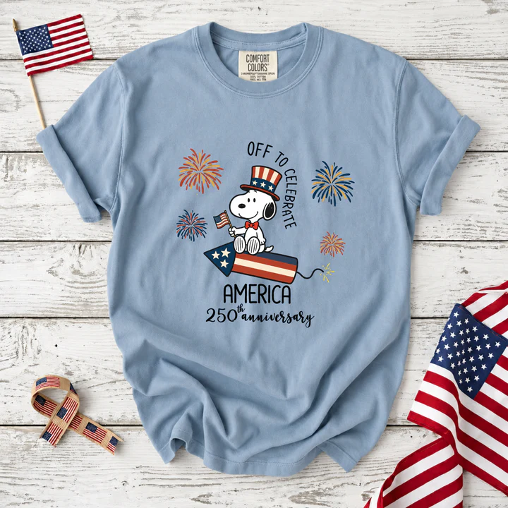 Off To Celebrate America 250th Anniversary Fireworks T-Shirt