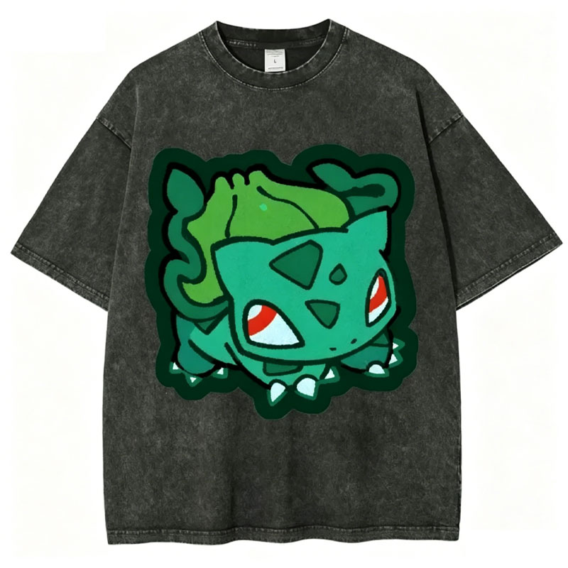Cute Bulbasaur Unisex Vintage Washed Tee