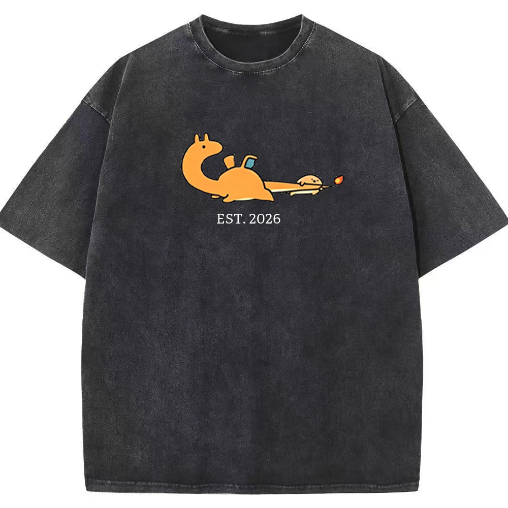 Cute Parent & Kid Dragonite Vintage Washed T-Shirt