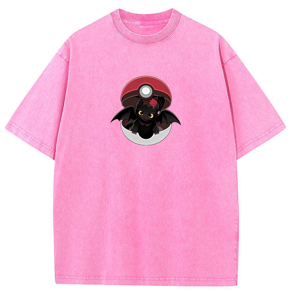 Crossover Toothless In Pokeball Cartoon Tee | Pokemon Anime