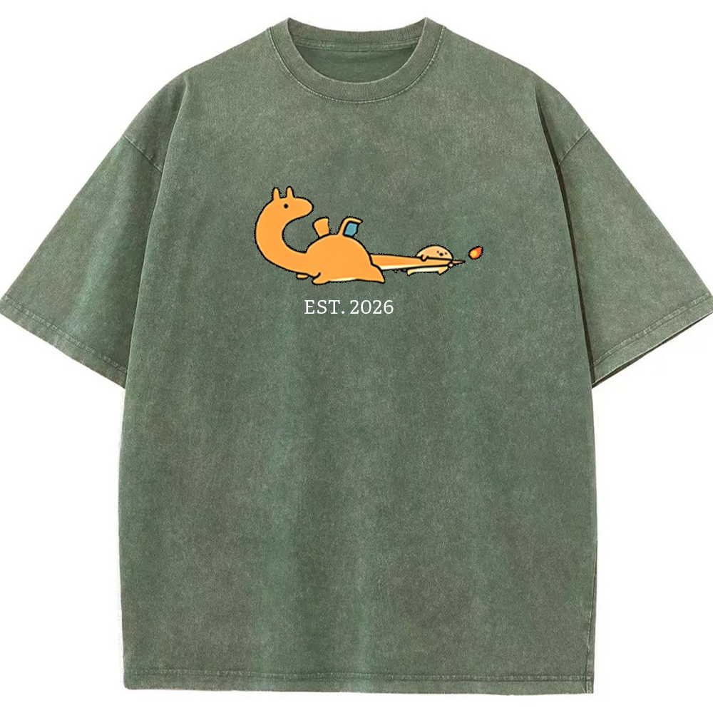 Cute Parent & Kid Dragonite Vintage Washed T-Shirt