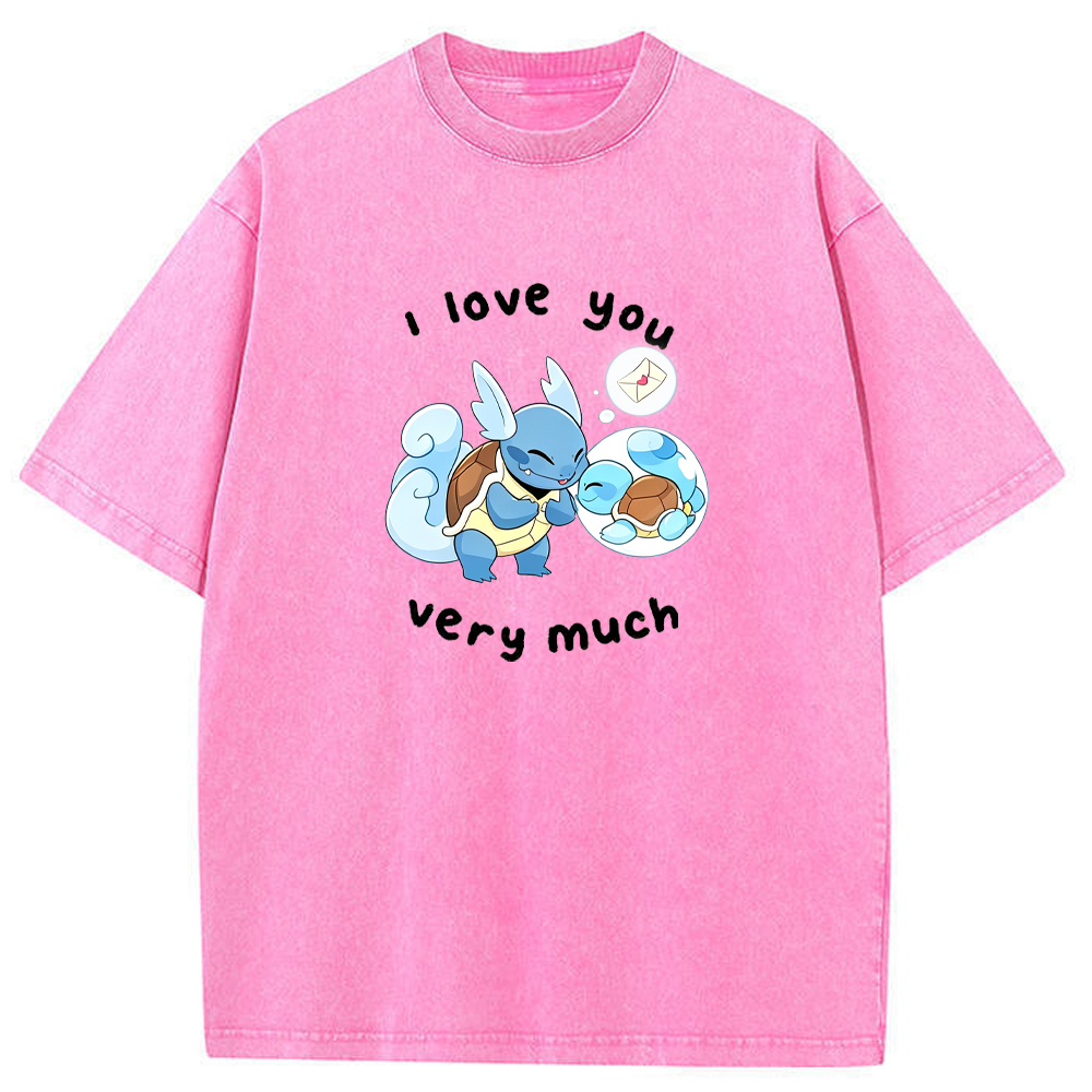 Parent & Kid I Love You Very Much Quote Custom Name EST. Year Vintage Washed T-Shirt | Pokemon Anime