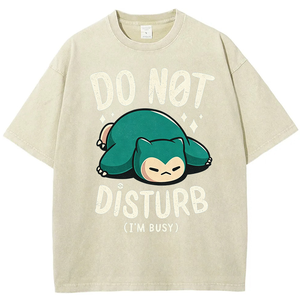 Do Not Disturb Snorlax Vintage Washed Pokemon Tee