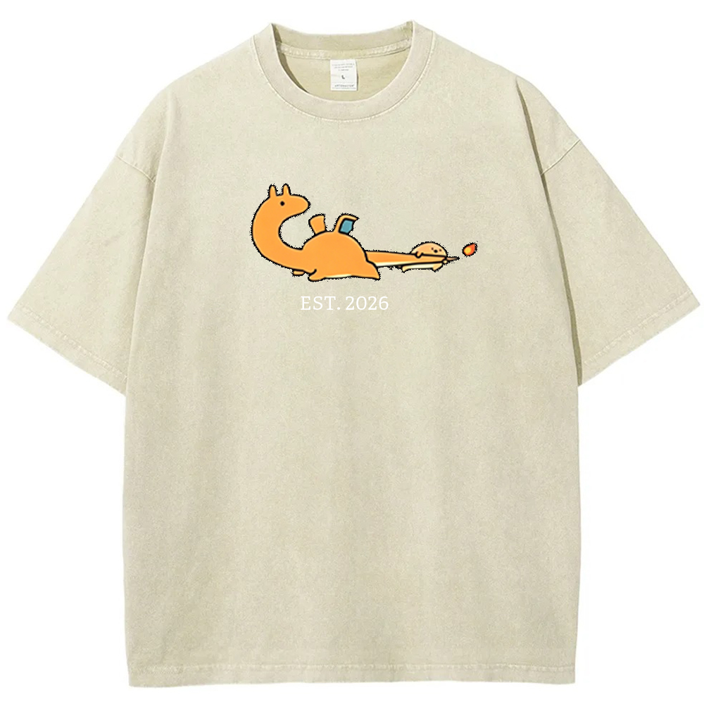 Cute Parent & Kid Dragonite Vintage Washed T-Shirt