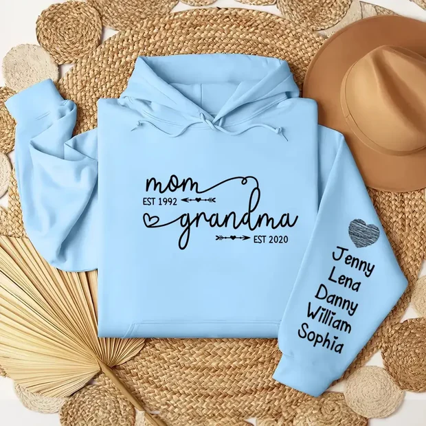 Custom Est Year Sweatshirt - Personalized Gift for Mom, Grandma