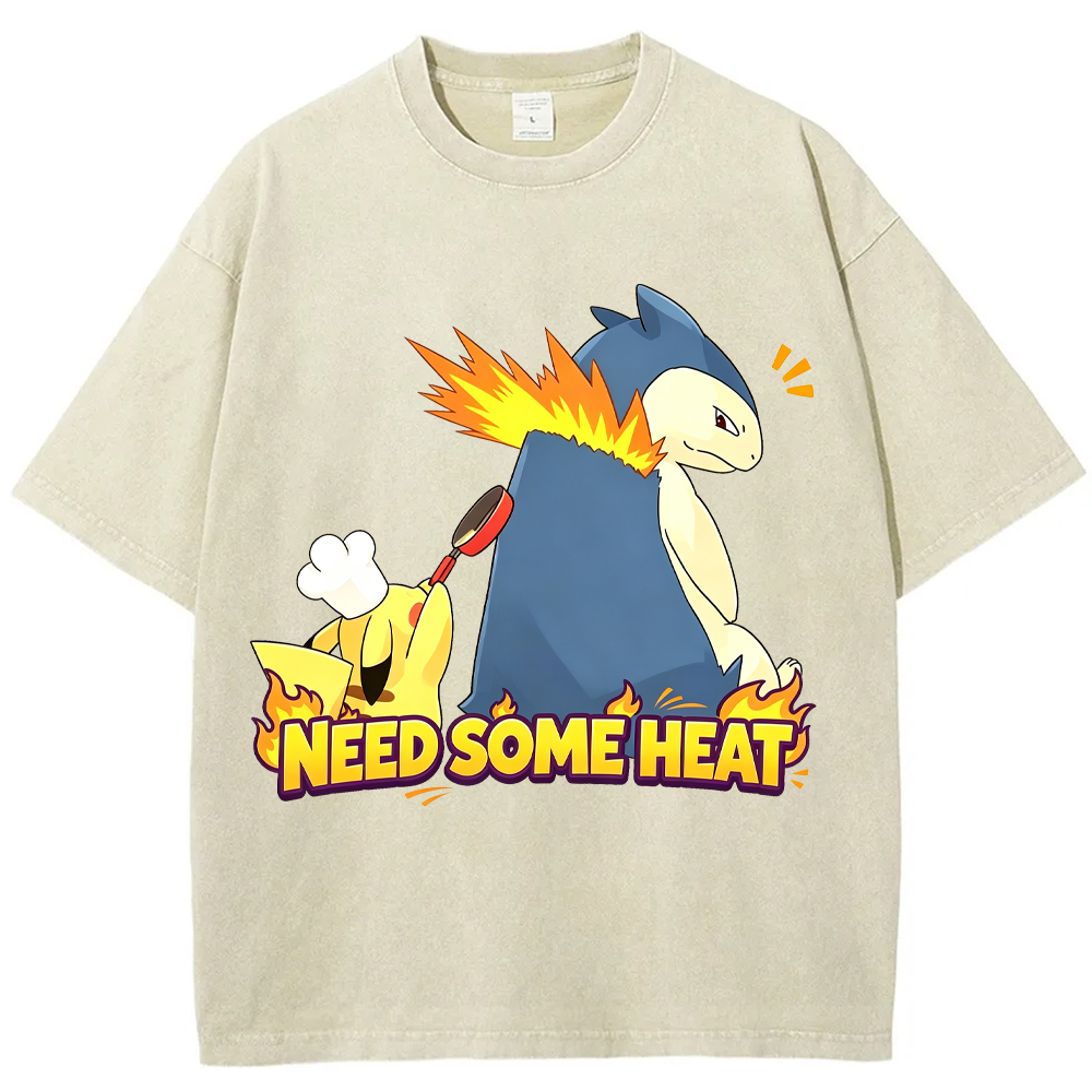 Pikachu Chef & Typhlosion Cartoon Tee | Pokemon Anime