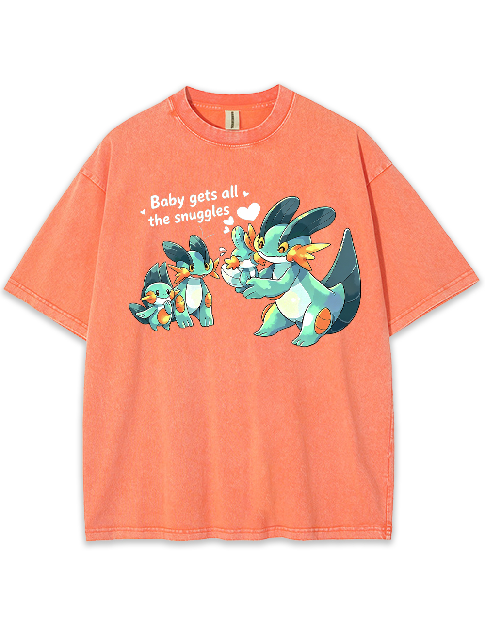 Parent & Kid Swampert Family Snuggle Vintage Washed T-Shirt