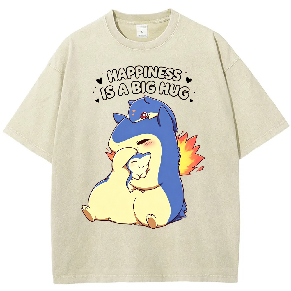 Parent & Kid Typhlosion Family Hug Vintage Washed T-Shirt