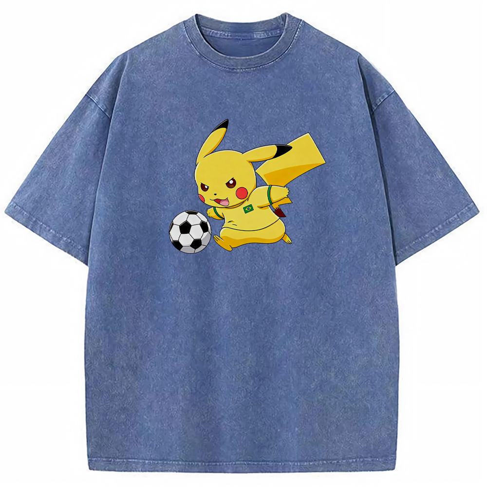 2026 World Cup Pokemon Brazil Pikachu Graphic Tee