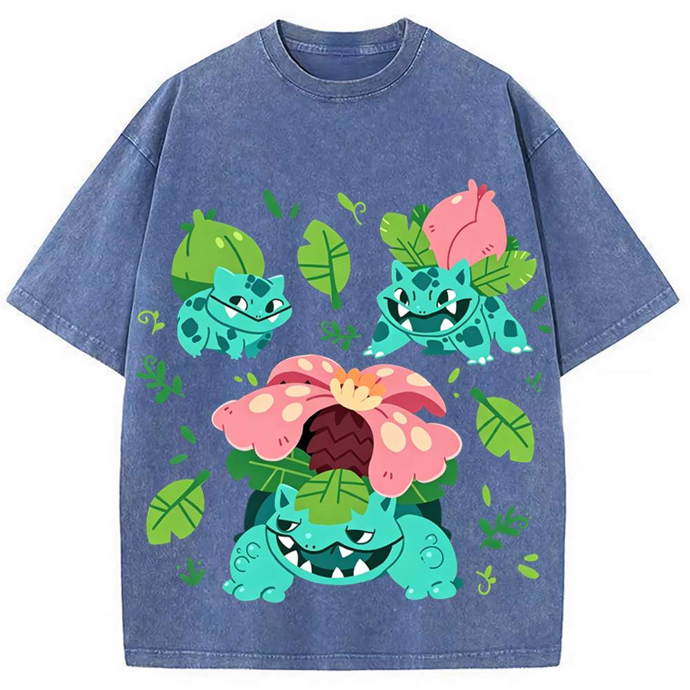 Bulbasaur Evolution Line Cartoon Tee | Pokemon Anime