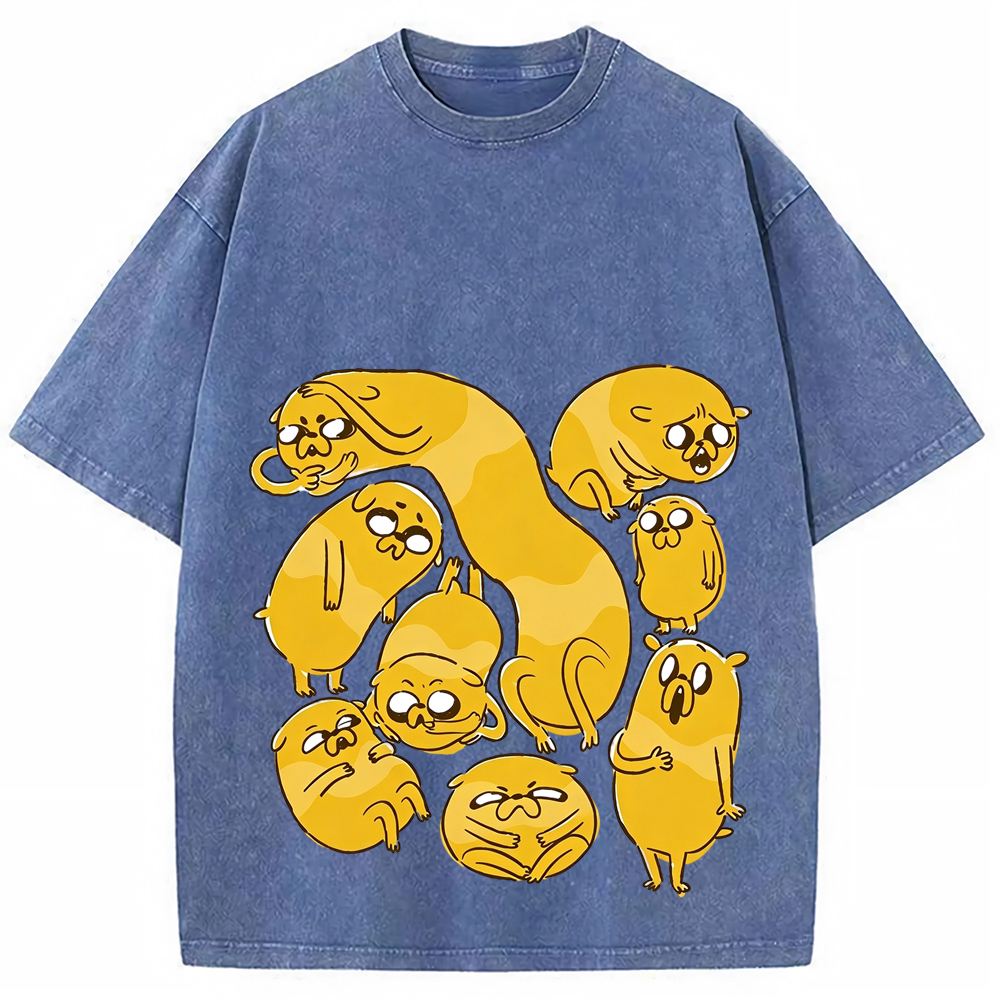 Multi‑Form Jake The Dog Multiple Expressions Character Cartoon Tee