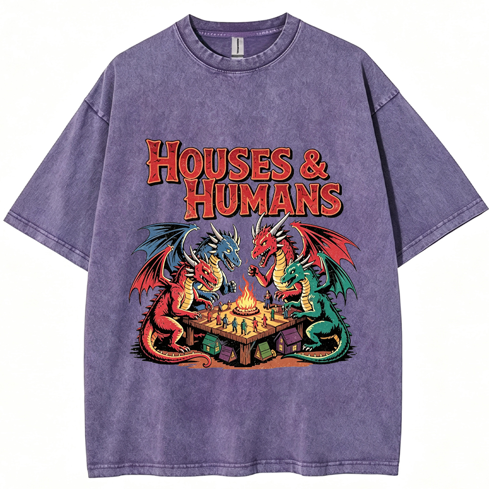 DnD Boardgame Fantasy Dragons Dragons Gathering Around Tabletop Game Cartoon Tee