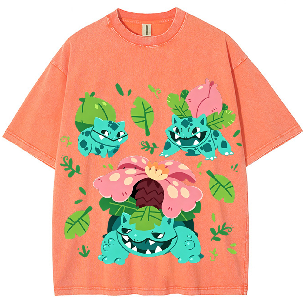 Bulbasaur Evolution Line Cartoon Tee | Pokemon Anime