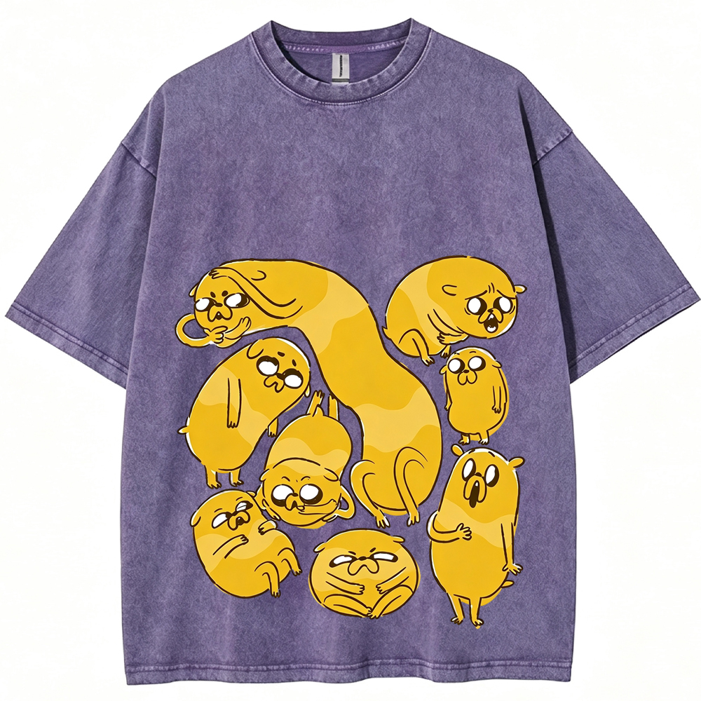 Multi‑Form Jake The Dog Multiple Expressions Character Cartoon Tee