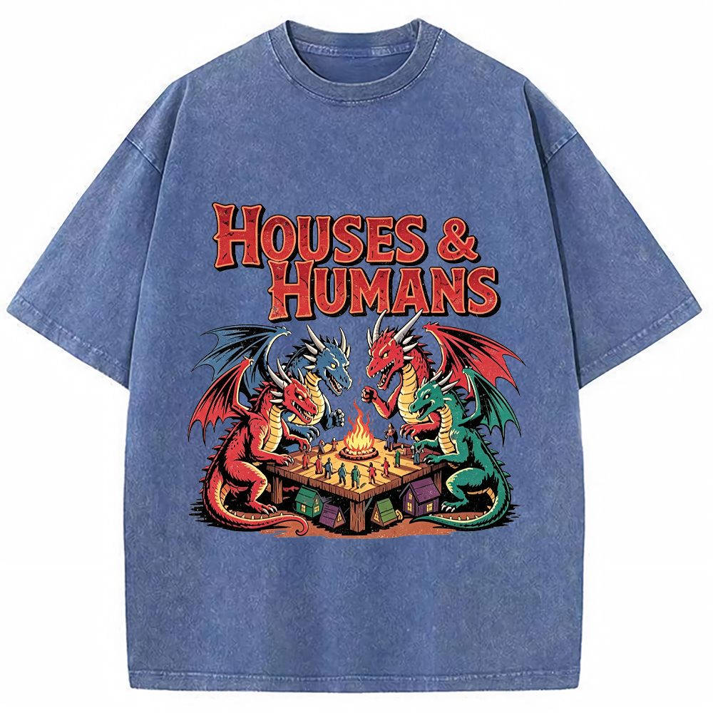 DnD Boardgame Fantasy Dragons Dragons Gathering Around Tabletop Game Cartoon Tee