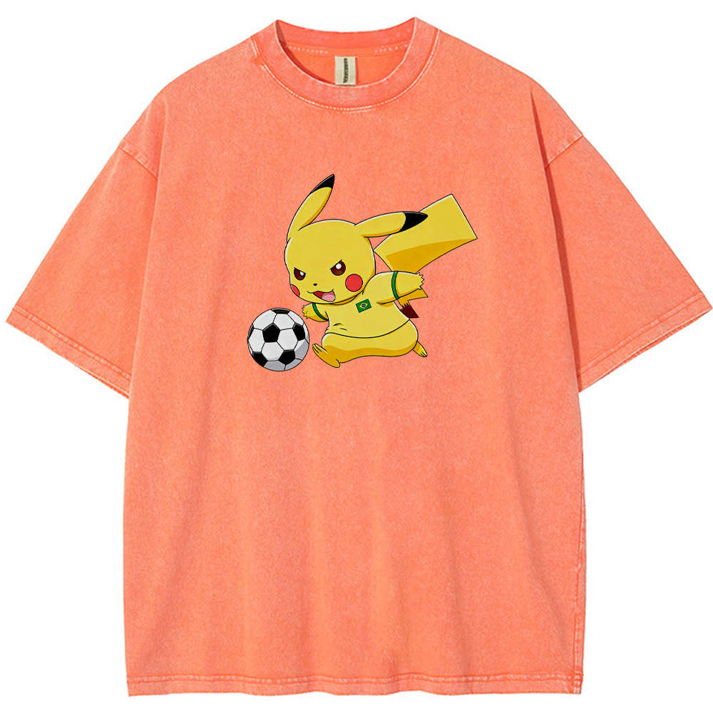 2026 World Cup Pokemon Brazil Pikachu Graphic Tee