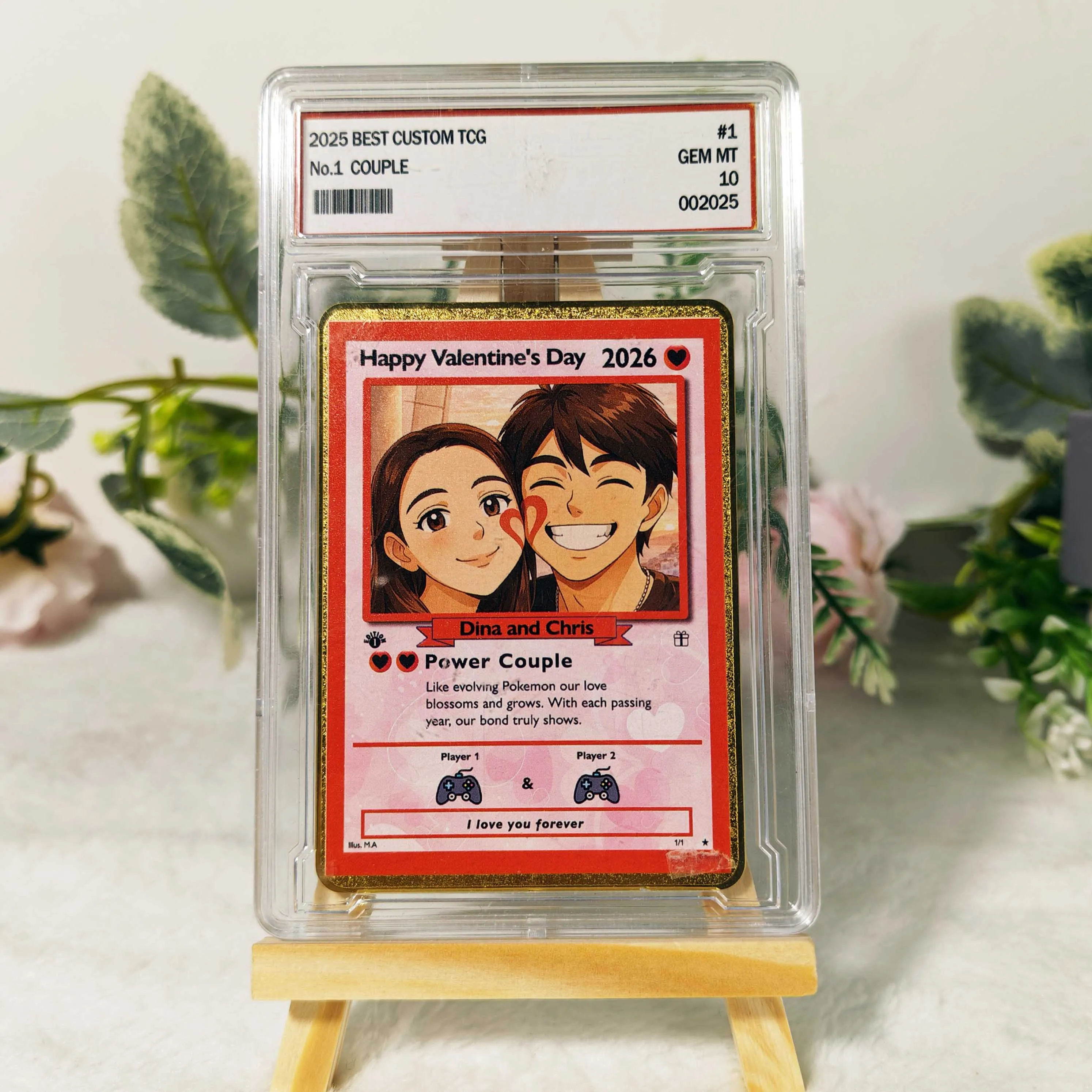 💕Personalized Couple Anime Art Classic Card Pokecard