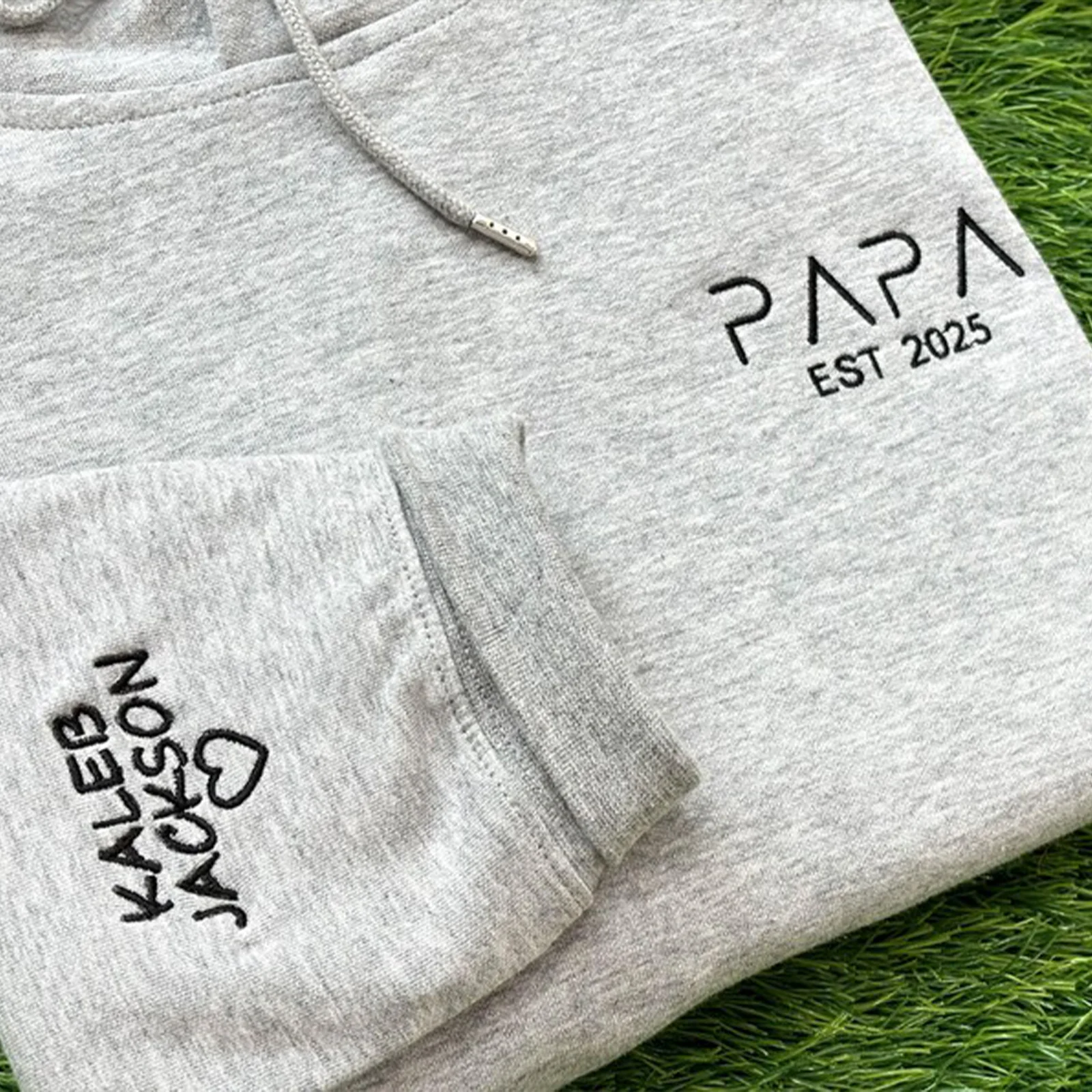 Personalized Papa Embroidered Sweatshirt | New Dad Gift & Father's Day Present