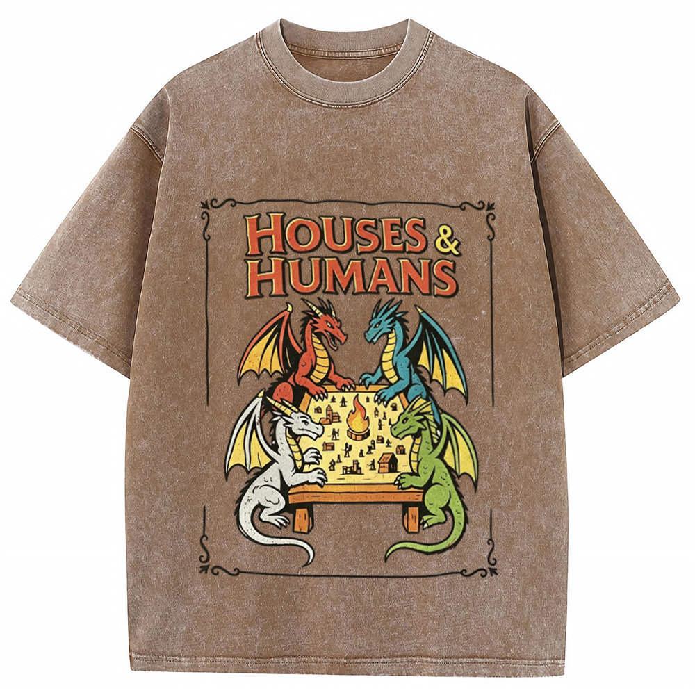 Retro Houses & Humans DnD Tee