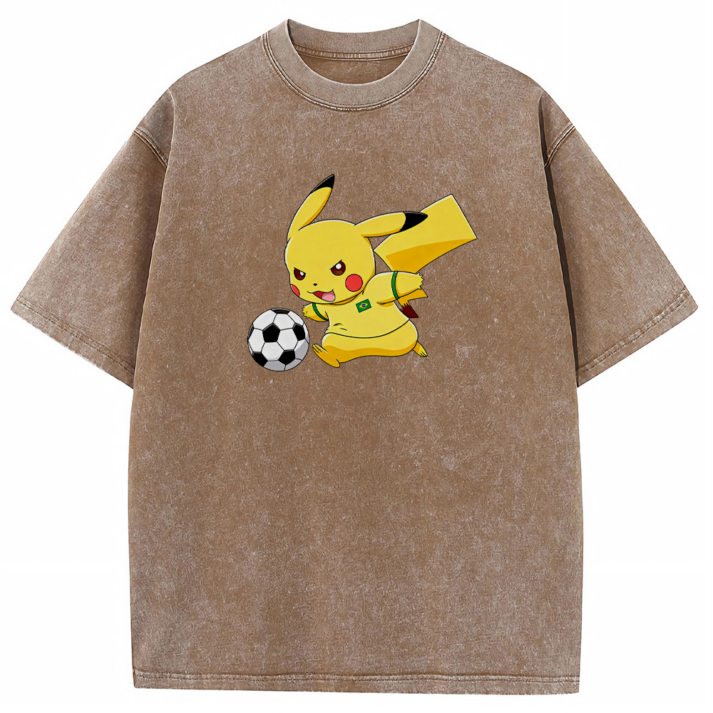 2026 World Cup Pokemon Brazil Pikachu Graphic Tee
