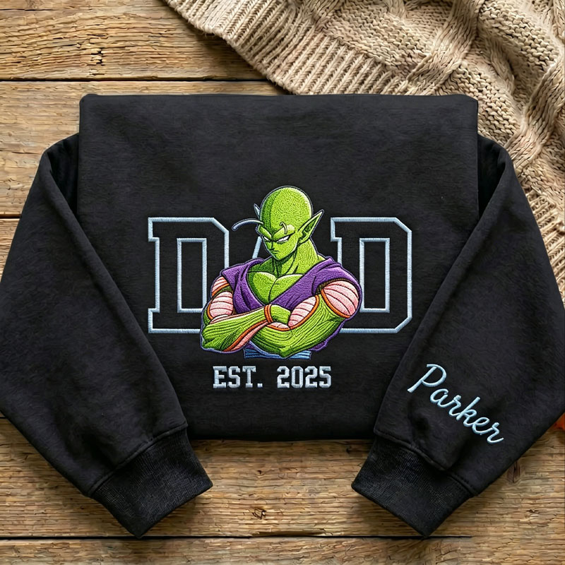 Personalized Embroidered Anime Dad Shirt