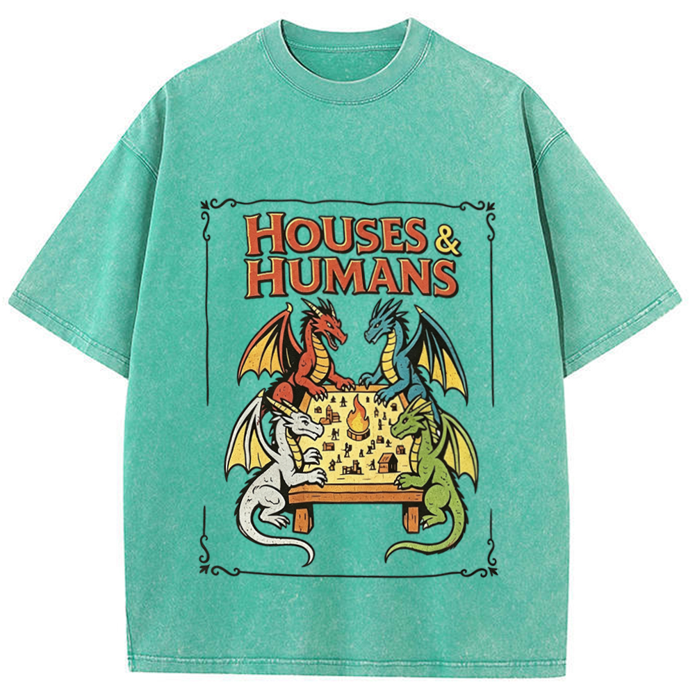 Retro Houses & Humans DnD Tee