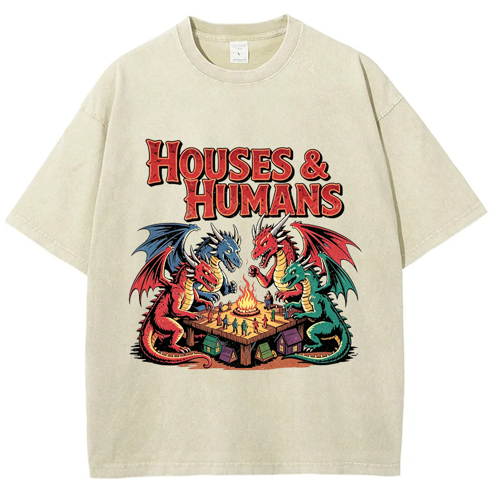 DnD Boardgame Fantasy Dragons Dragons Gathering Around Tabletop Game Cartoon Tee