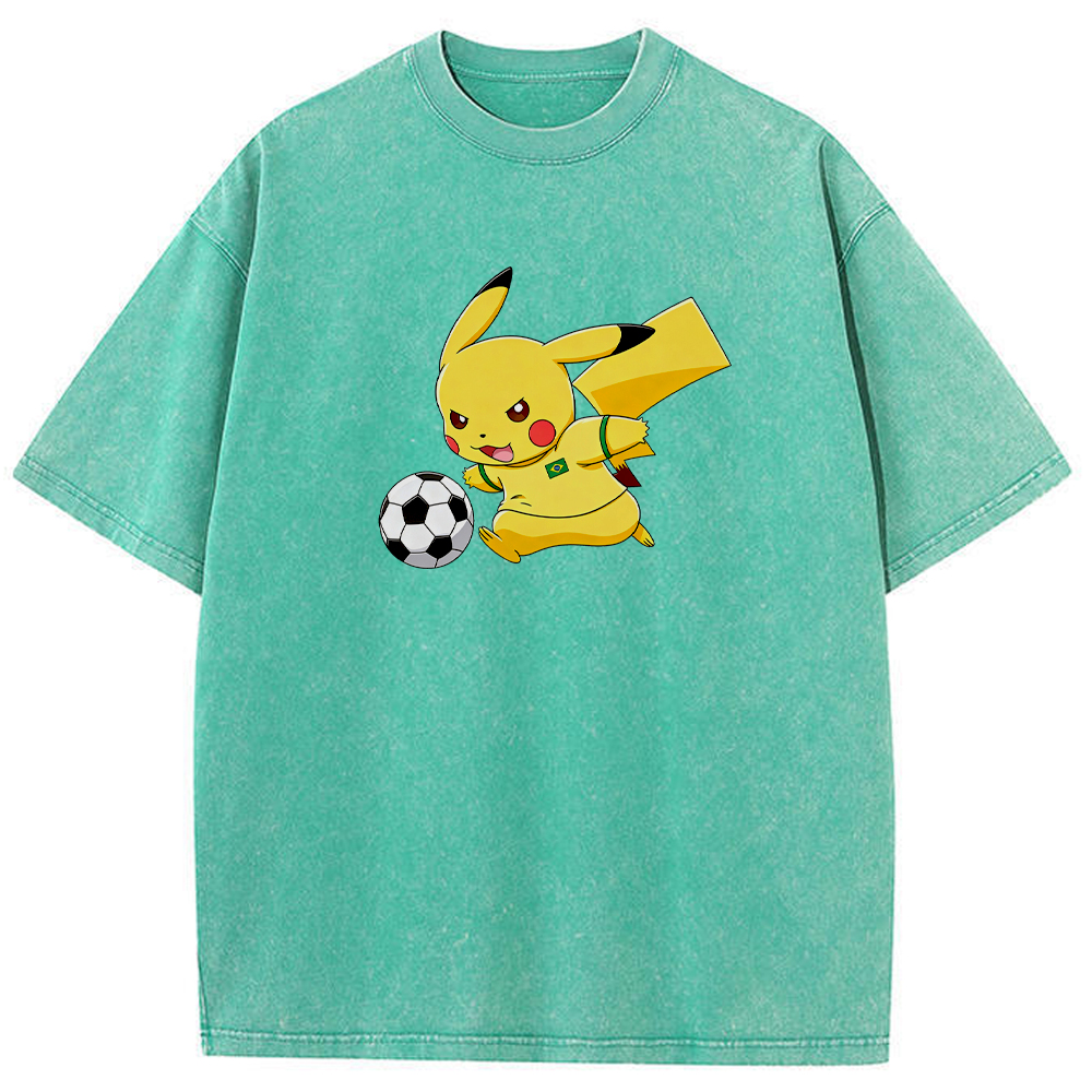2026 World Cup Pokemon Brazil Pikachu Graphic Tee