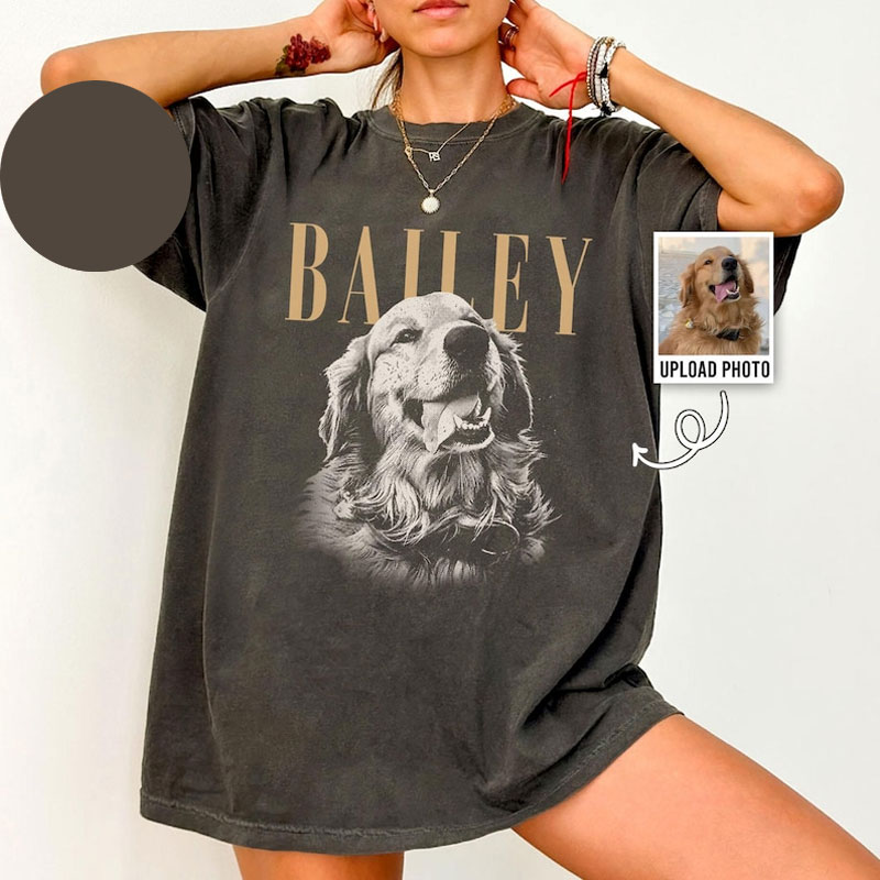 Custom Pet Photo And Name Shirt