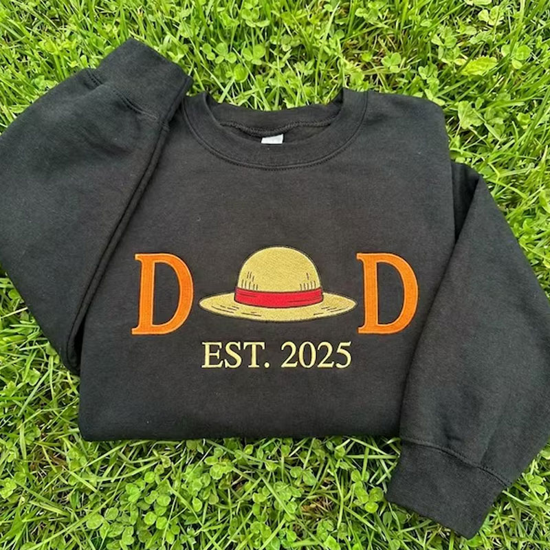 Custom Anime Dad Embroidered Sweatshirt