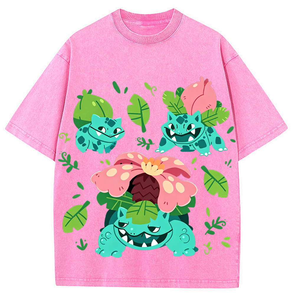 Bulbasaur Evolution Line Cartoon Tee | Pokemon Anime