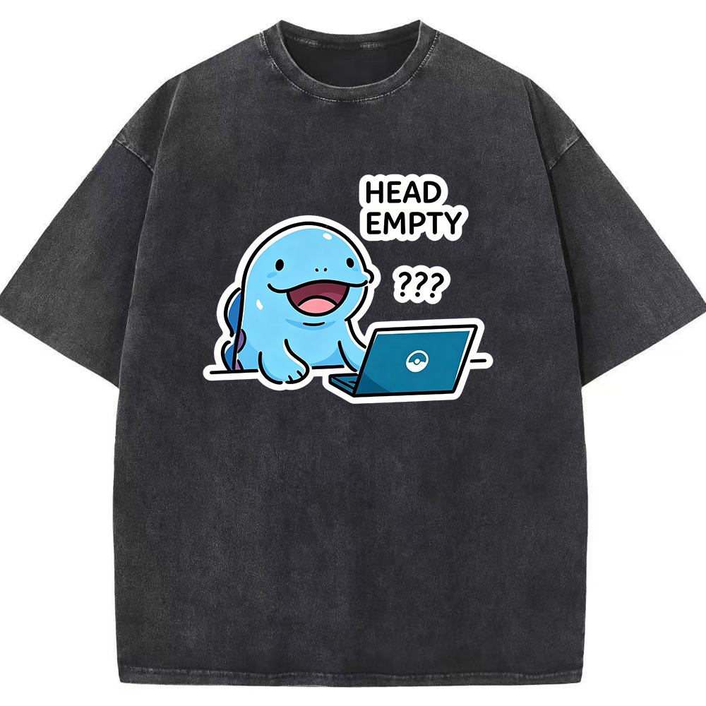 Vintage Washed Quagsire T-Shirt, Funny Work Meme Pokemon Tee